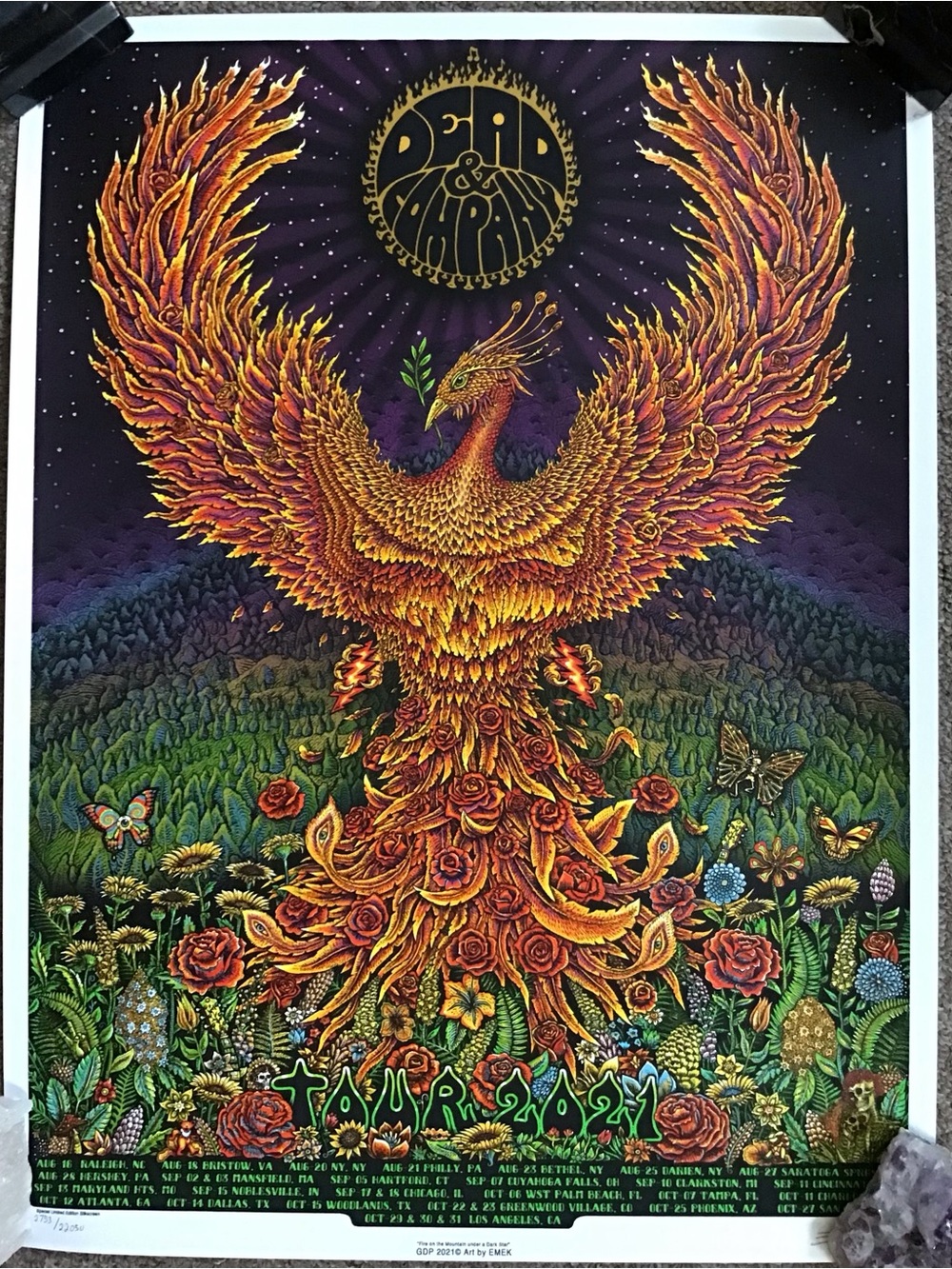 Dead & Co Limited Edition Silk Screen 2021 Tour